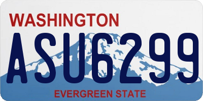 WA license plate ASU6299