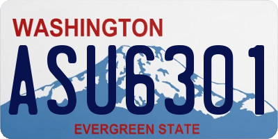 WA license plate ASU6301