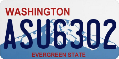 WA license plate ASU6302
