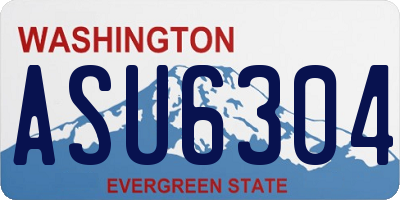 WA license plate ASU6304