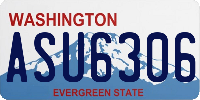 WA license plate ASU6306