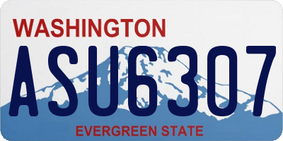 WA license plate ASU6307