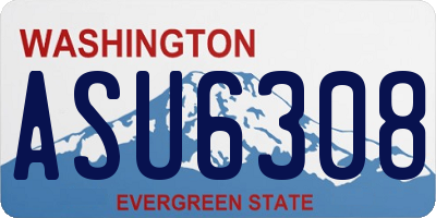 WA license plate ASU6308