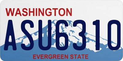 WA license plate ASU6310