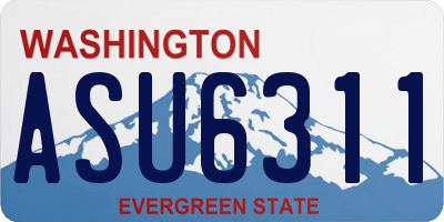 WA license plate ASU6311