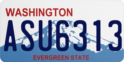 WA license plate ASU6313