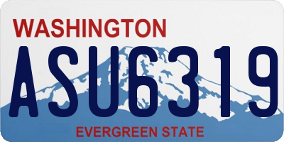 WA license plate ASU6319
