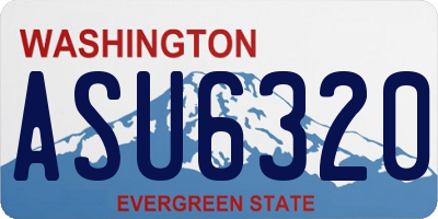 WA license plate ASU6320