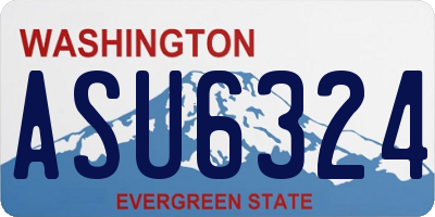 WA license plate ASU6324