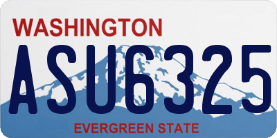 WA license plate ASU6325