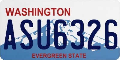 WA license plate ASU6326
