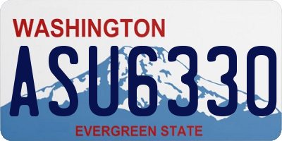 WA license plate ASU6330