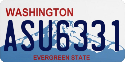 WA license plate ASU6331