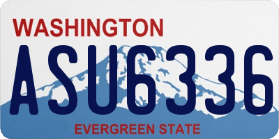 WA license plate ASU6336