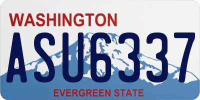 WA license plate ASU6337