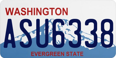 WA license plate ASU6338