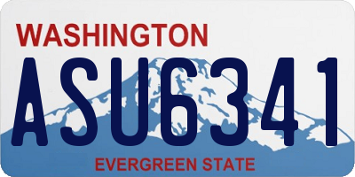 WA license plate ASU6341