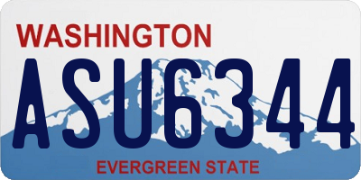 WA license plate ASU6344