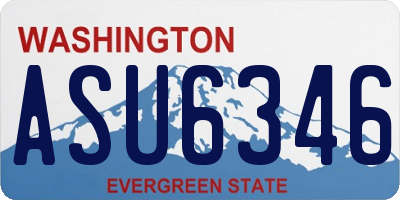 WA license plate ASU6346