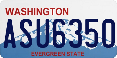 WA license plate ASU6350