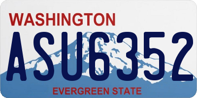 WA license plate ASU6352