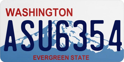 WA license plate ASU6354