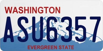 WA license plate ASU6357