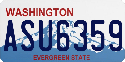 WA license plate ASU6359