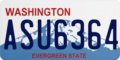 WA license plate ASU6364
