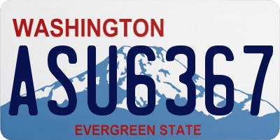 WA license plate ASU6367