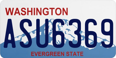 WA license plate ASU6369