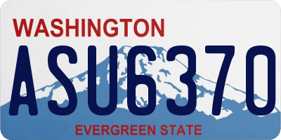 WA license plate ASU6370