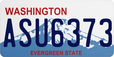 WA license plate ASU6373