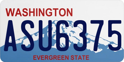 WA license plate ASU6375
