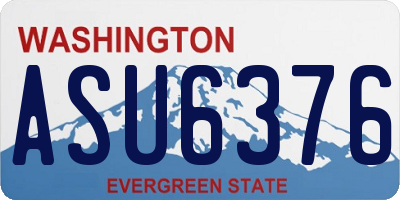 WA license plate ASU6376