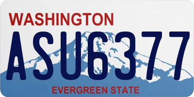 WA license plate ASU6377