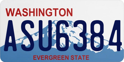 WA license plate ASU6384