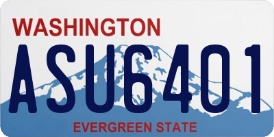 WA license plate ASU6401