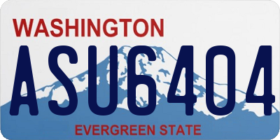 WA license plate ASU6404