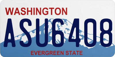 WA license plate ASU6408