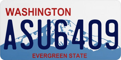WA license plate ASU6409