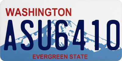 WA license plate ASU6410