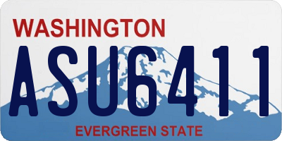 WA license plate ASU6411