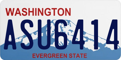 WA license plate ASU6414