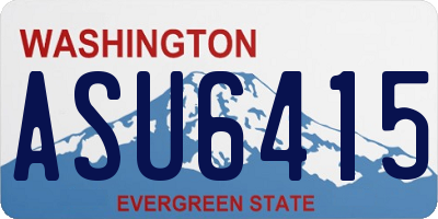 WA license plate ASU6415