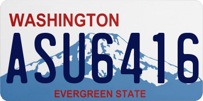 WA license plate ASU6416