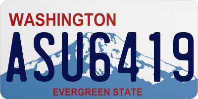 WA license plate ASU6419