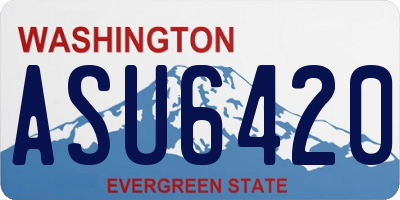 WA license plate ASU6420