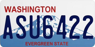 WA license plate ASU6422