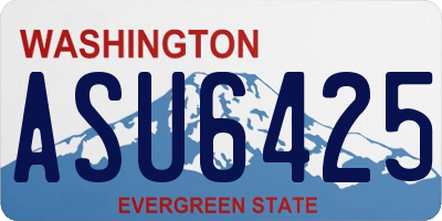 WA license plate ASU6425